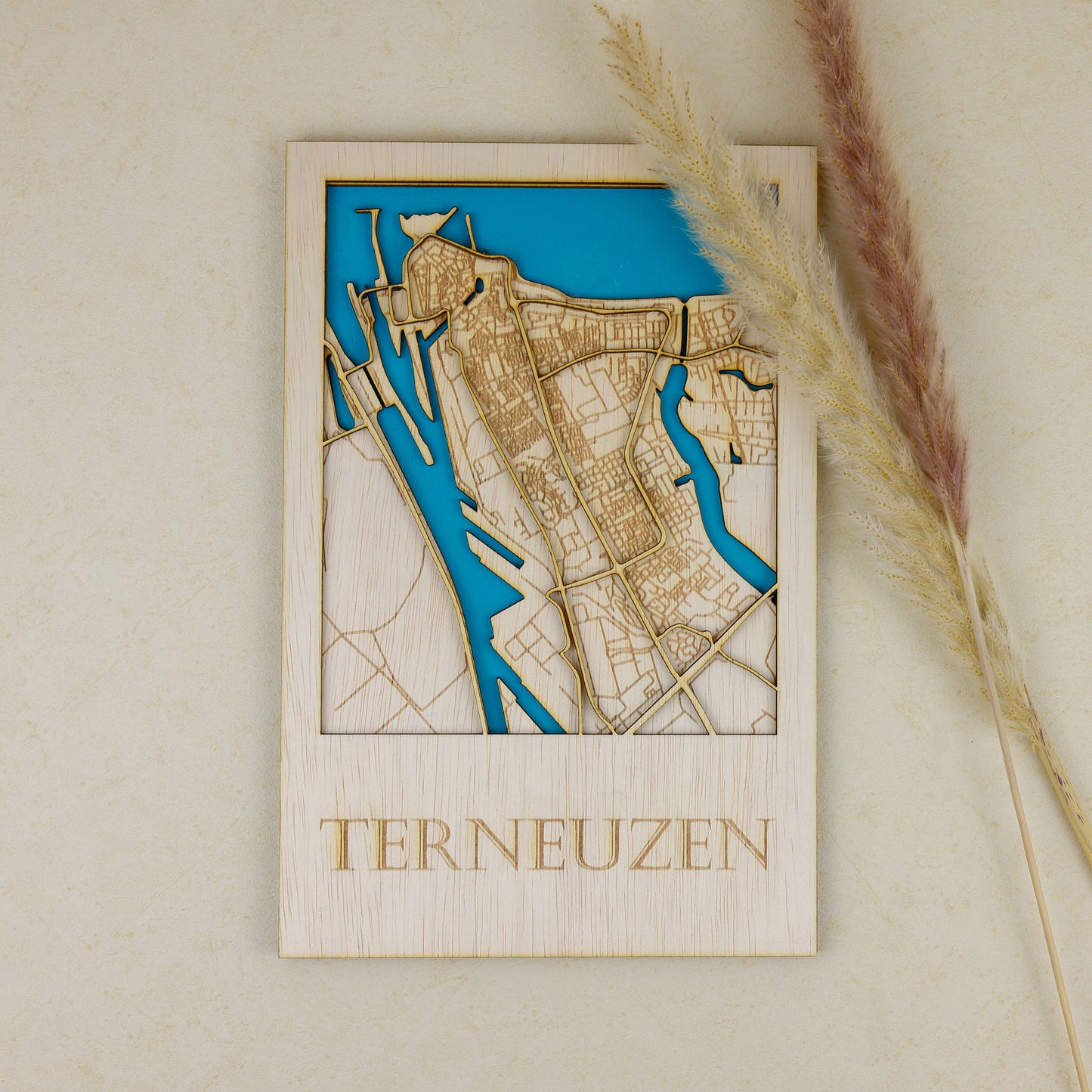 Houten stadsplattegrond - Terneuzen