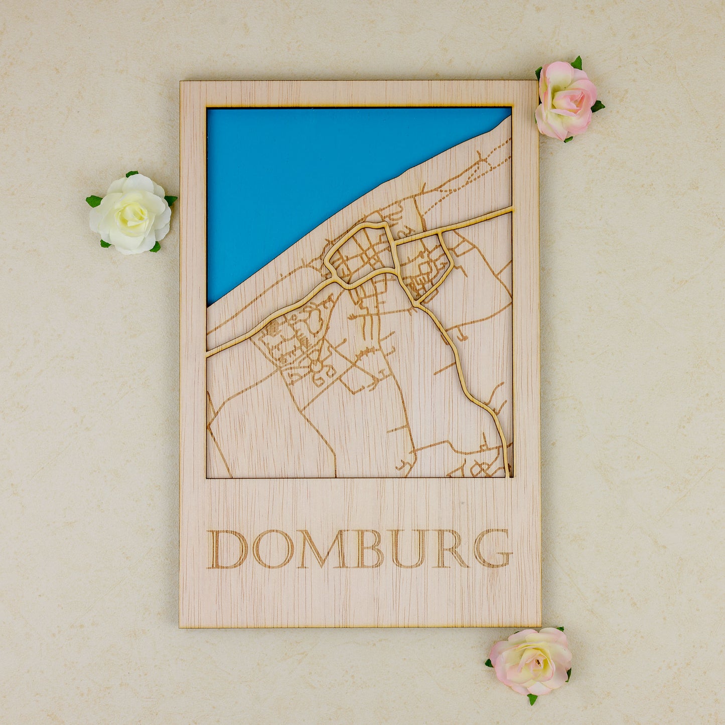 Houten stadsplattegrond - Domburg