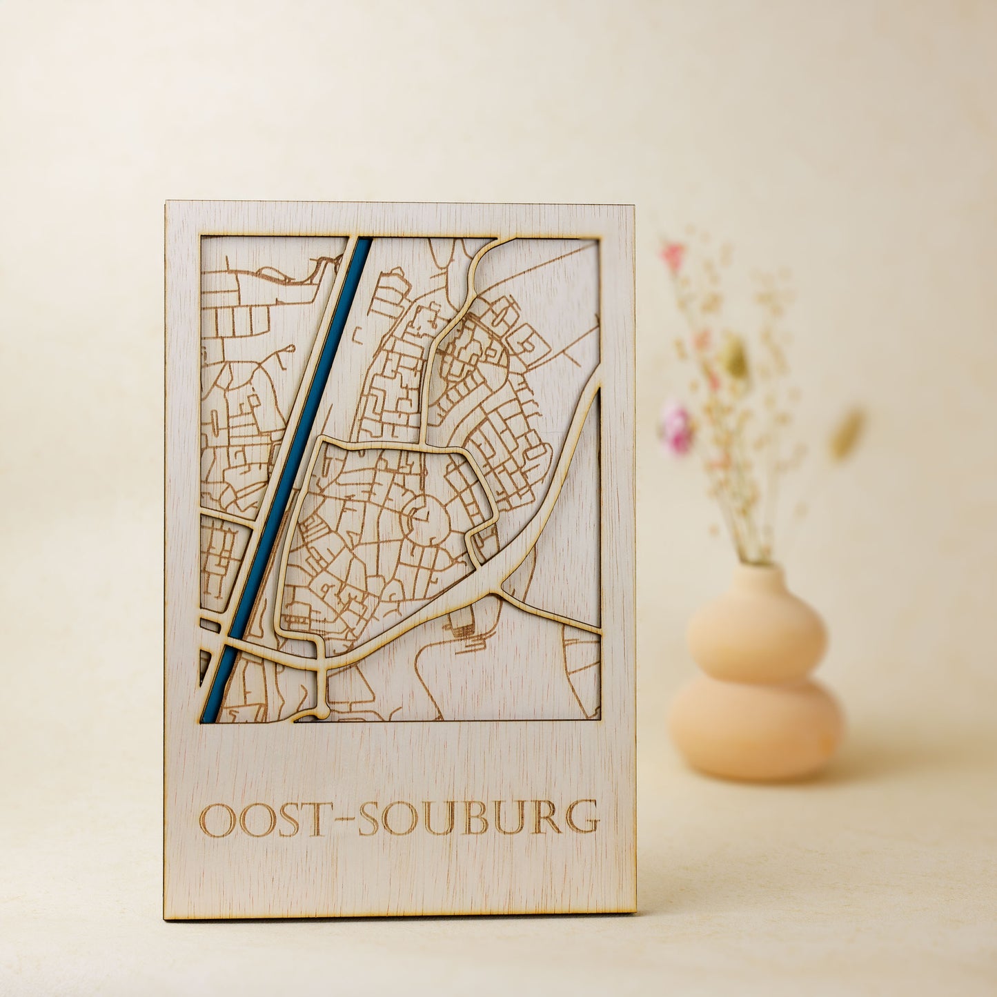 Houten stadsplattegrond - Oost-Souburg