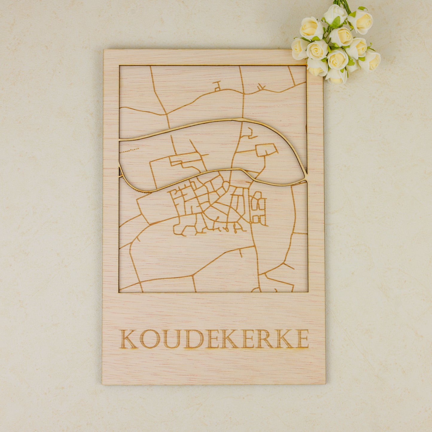 Houten stadsplattegrond - Koudekerke