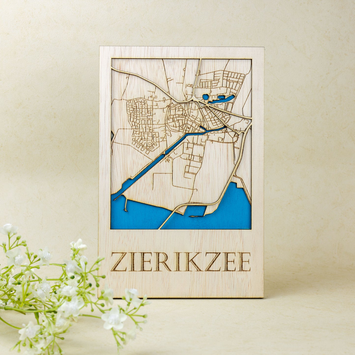 Houten stadsplattegrond - Zierikzee