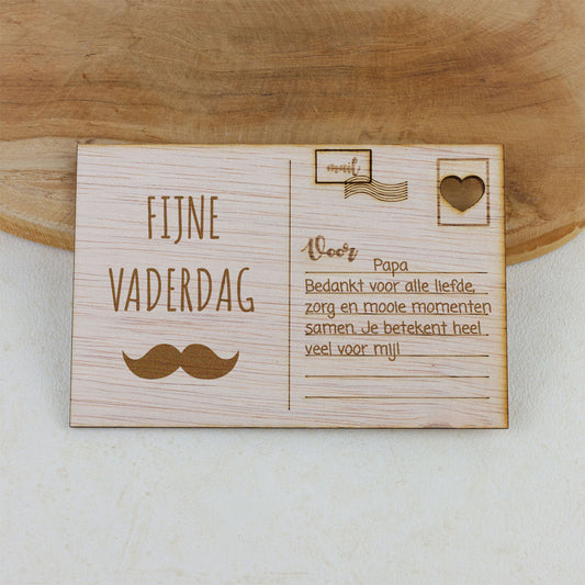 Houten kaart - Fijne Vaderdag