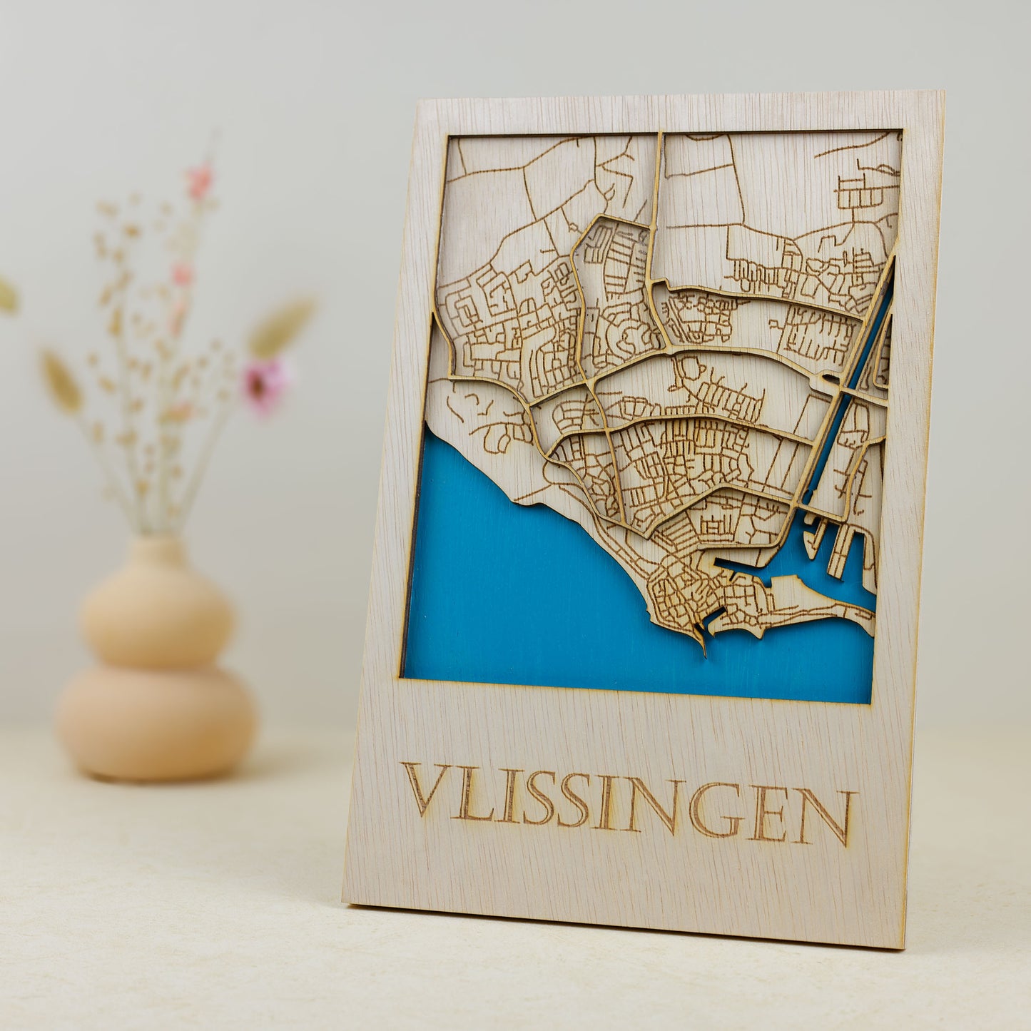 Houten stadsplattegrond - Vlissingen