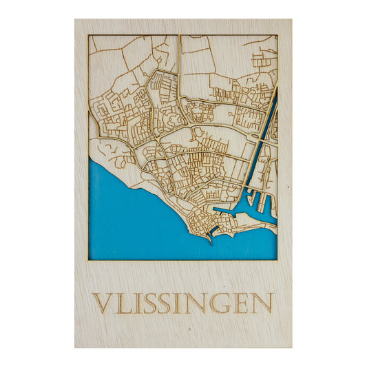 Houten stadsplattegrond - Vlissingen