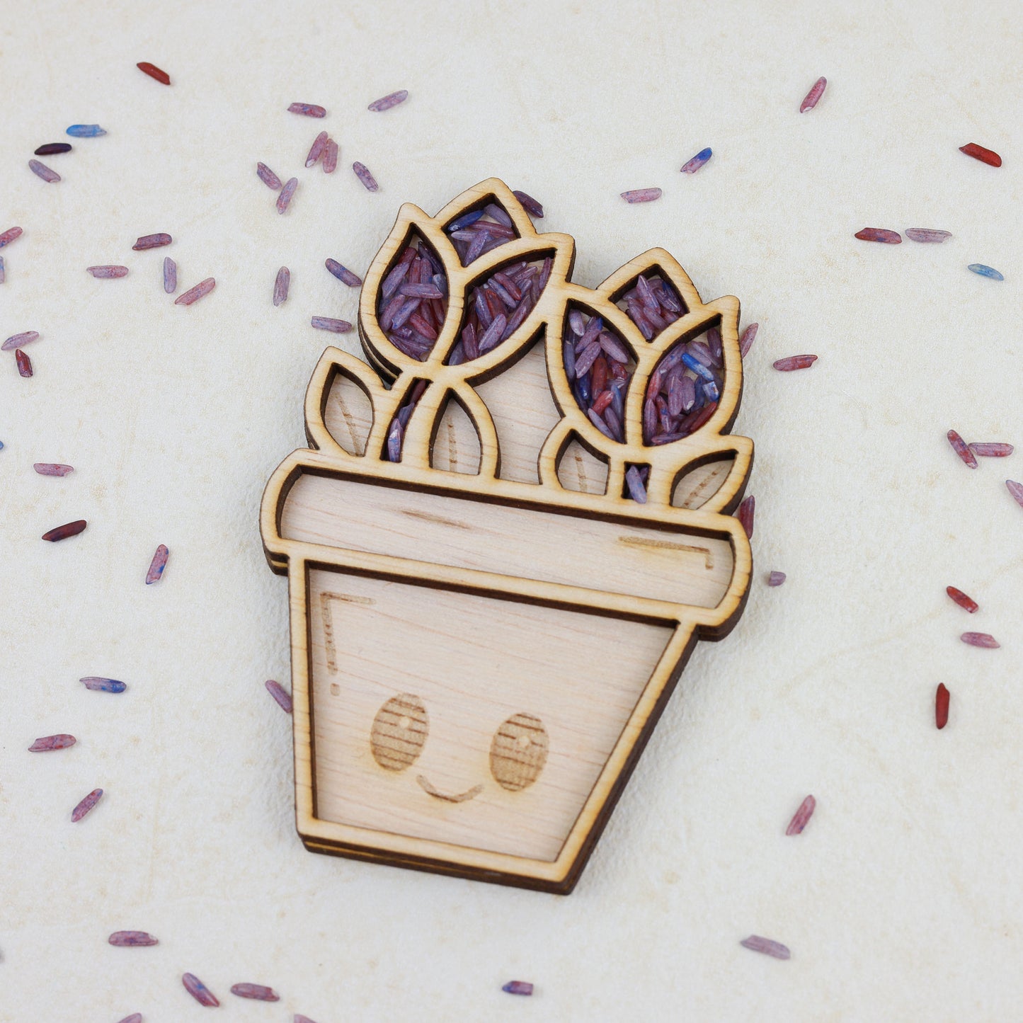 Vulvormen - Bloempot met tulpen