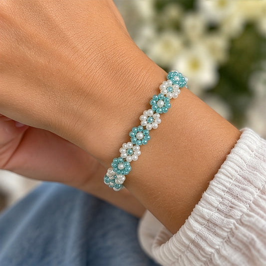 Bloesem Armband - Wolkenblauw
