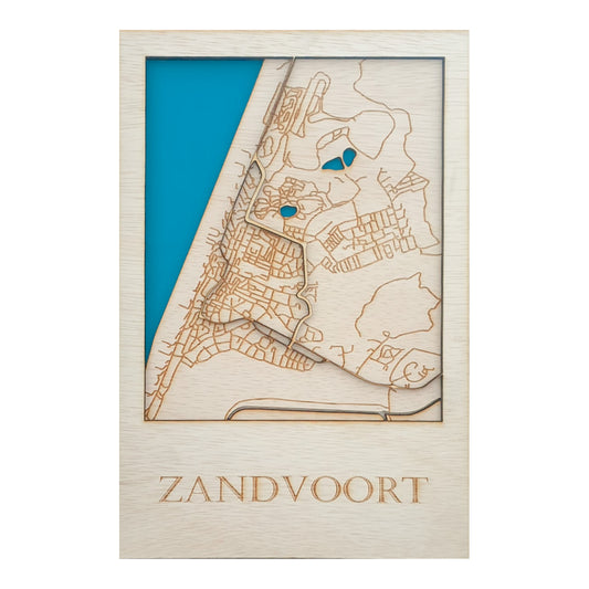 Houten stadsplattegrond - Zandvoort