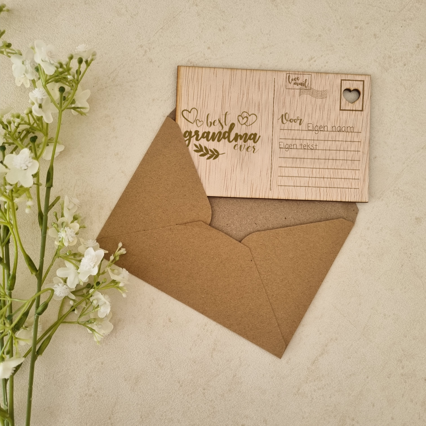 Houten kaart - Best grandma