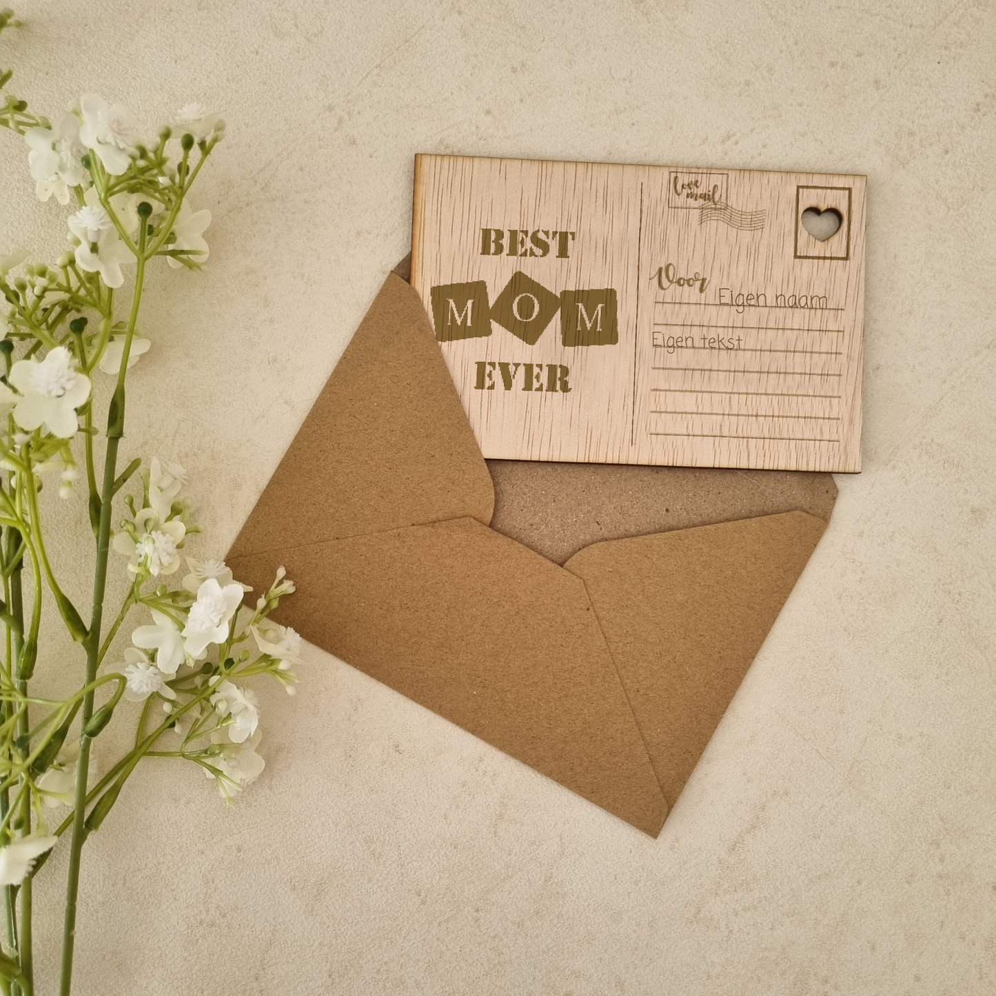 Houten kaart - Best Mom Ever