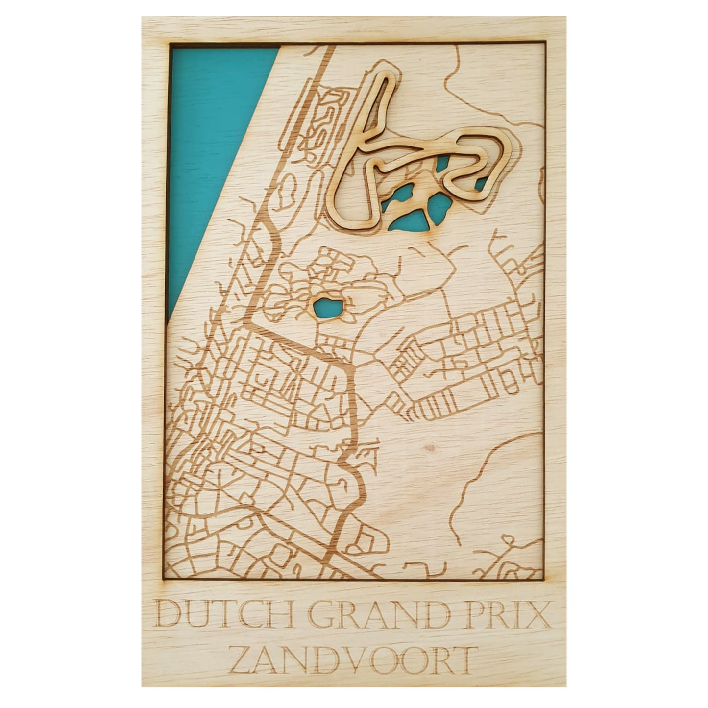 Houten stadsplattegrond - Dutch Grand Prix Zandvoort