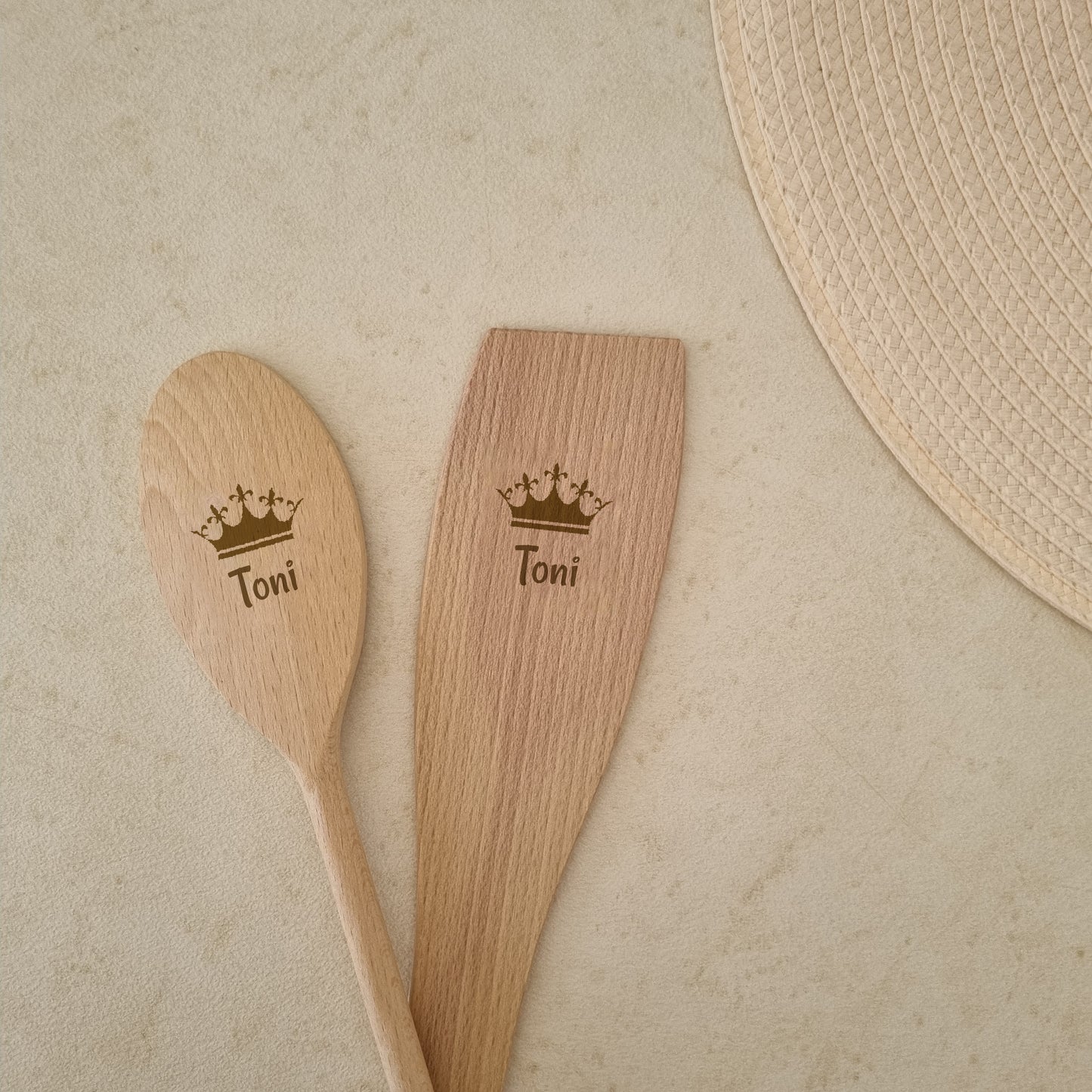 Pollepel/Spatel set - Kroon