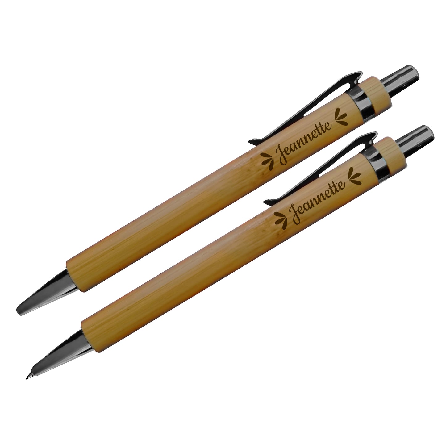 Bamboe set: pen + potlood - Naam