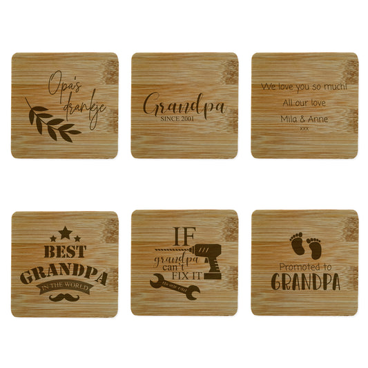 Bamboe onderzetters - Opa