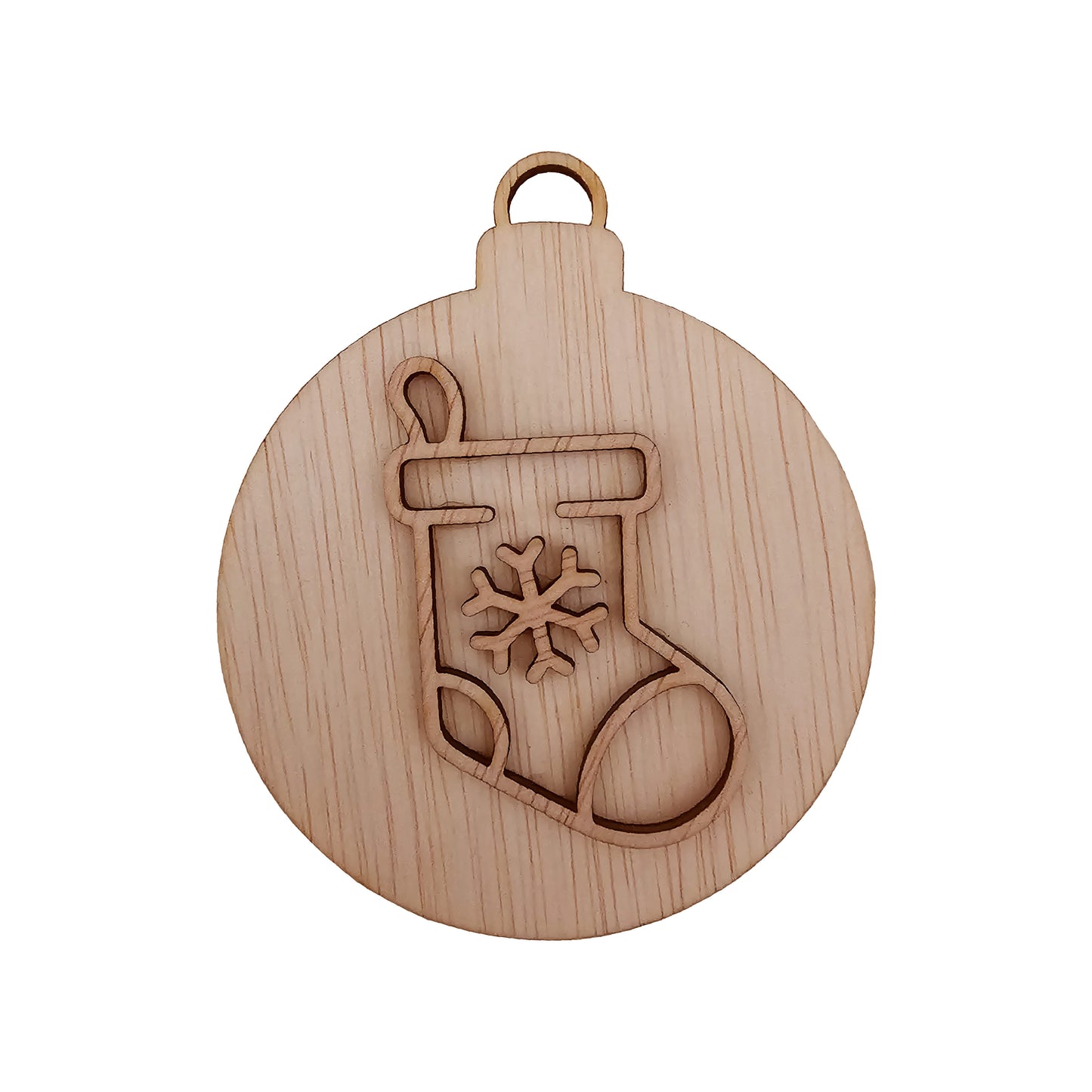 Kerstbal - Lijntekening kerstsok