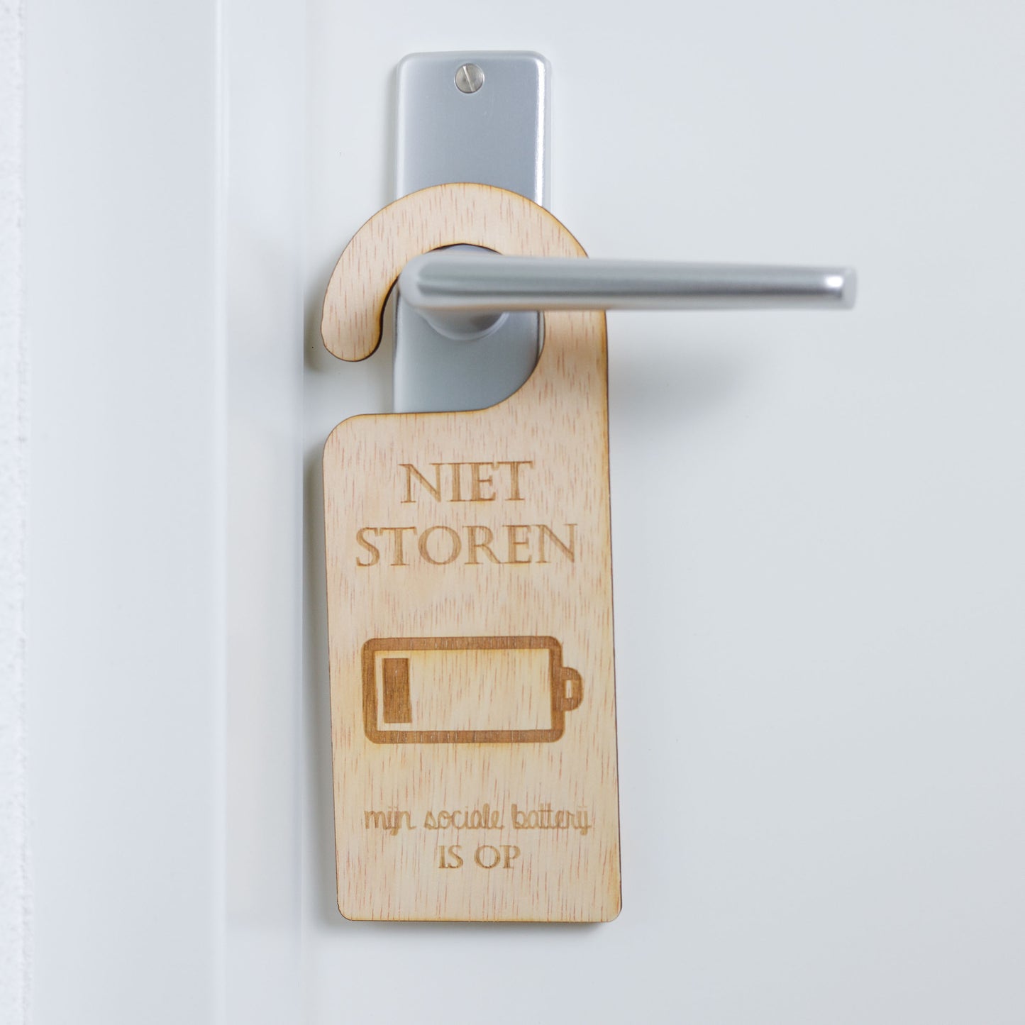 Deurhanger - Niet storen, mijn sociale batterij is op