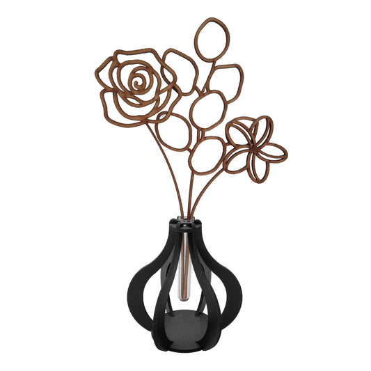 Houten bloemenvaasje