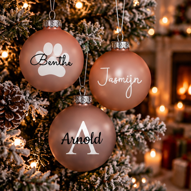 Kerstbal Roze