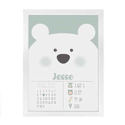 Geboorteposter - IJsbeer