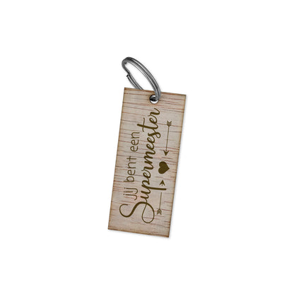 Sleutelhanger quote - Supermeester