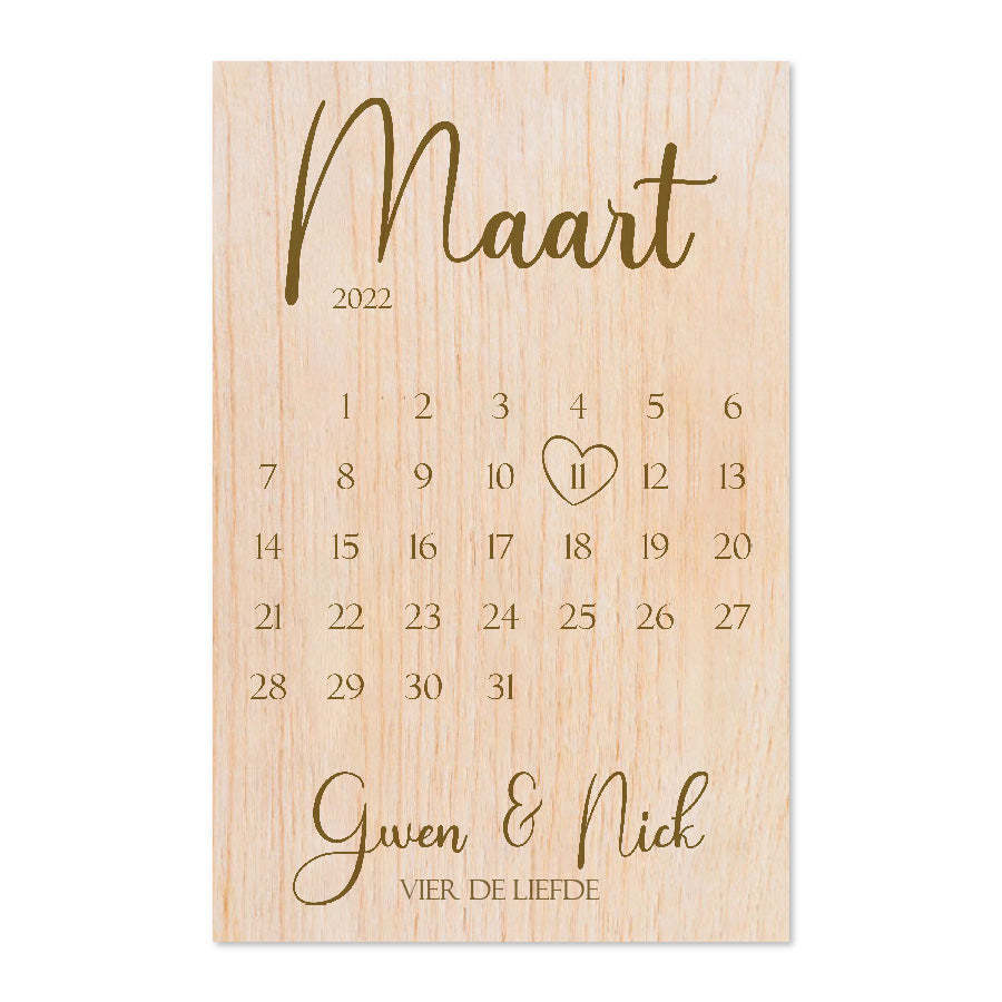 Kalender - Trouwdag