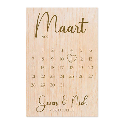 Kalender - Trouwdag