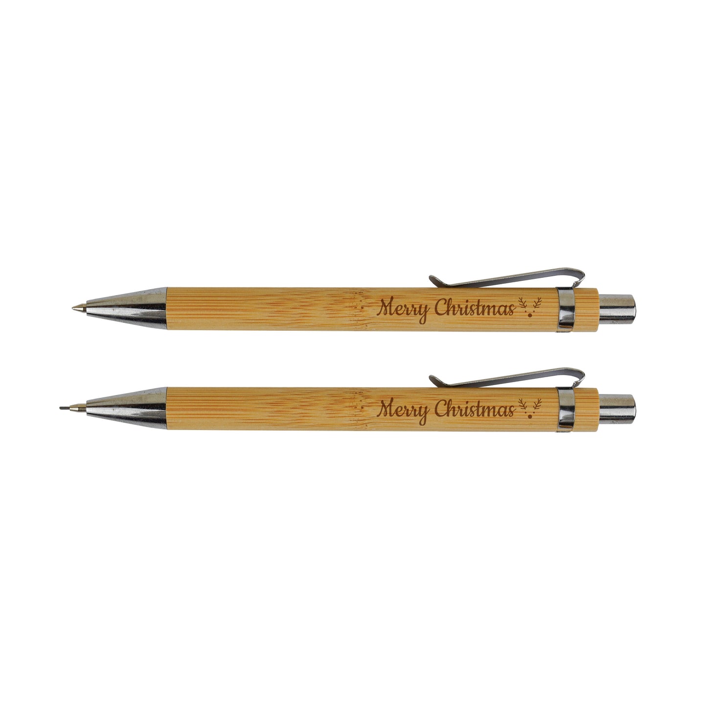 Bamboe Set: Pen + Potlood - Kerstboodschap