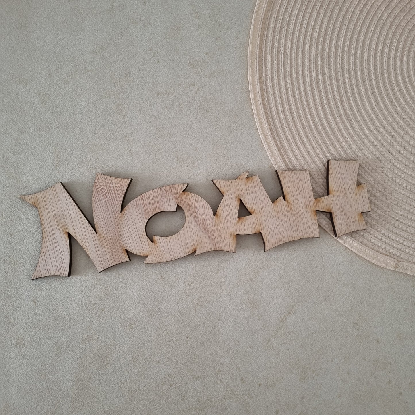 Houten naam - Lettertype 3