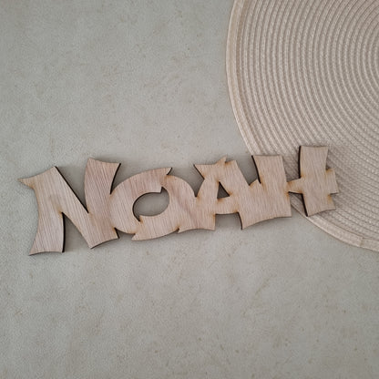 Houten naam - Lettertype 3