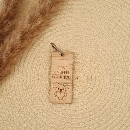 Sleutelhanger quote - Een knuffel voor jou!