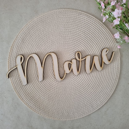Houten naam - Lettertype 1