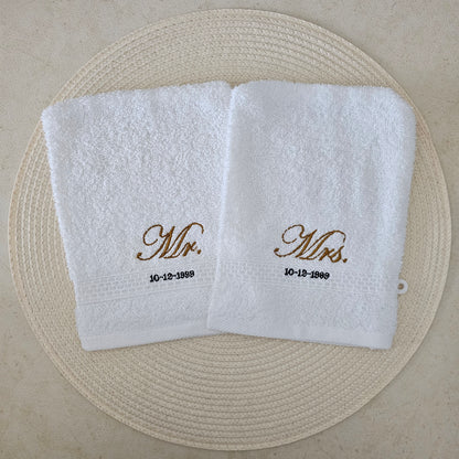 Set: Handdoeken + Washandjes - Mr(s) & Mr(s)