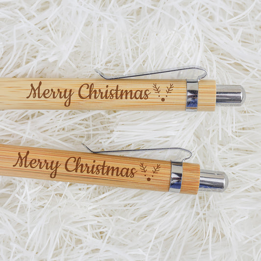 Bamboe Set: Pen + Potlood - Kerstboodschap