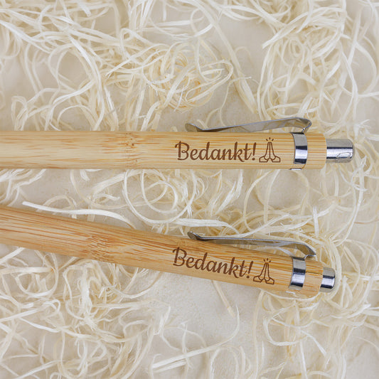 Bamboe Set: Pen + Potlood - Bedankt