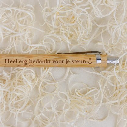 Bamboe Pen - Bedankt