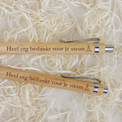 Bamboe Set: Pen + Potlood - Bedankt