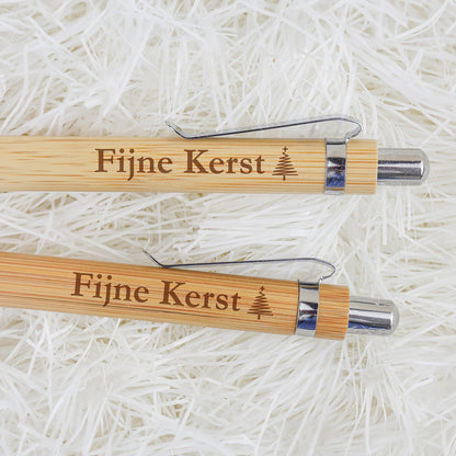 Bamboe Set: Pen + Potlood - Kerstboodschap