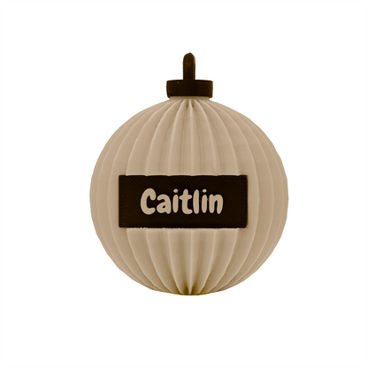 3D Kerstbal - Ribbel