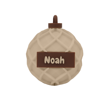 3D Kerstbal - XL Ruitpatroon