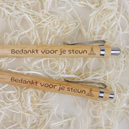 Bamboe Set: Pen + Potlood - Bedankt