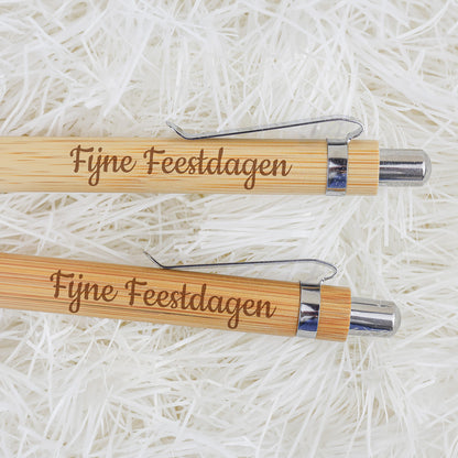 Bamboe Set: Pen + Potlood - Kerstboodschap