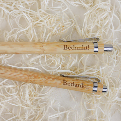 Bamboe Set: Pen + Potlood - Bedankt