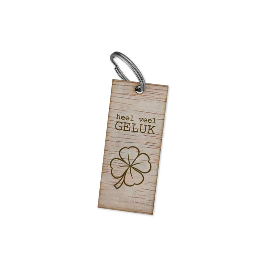 Sleutelhanger quote - heel veel geluk