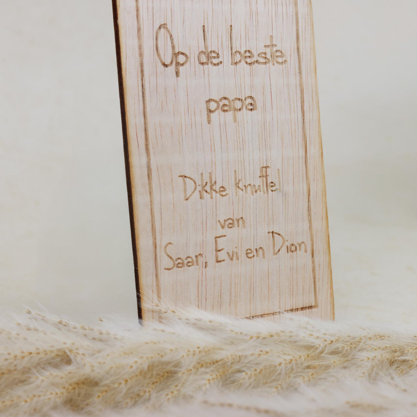Houten bierflesje