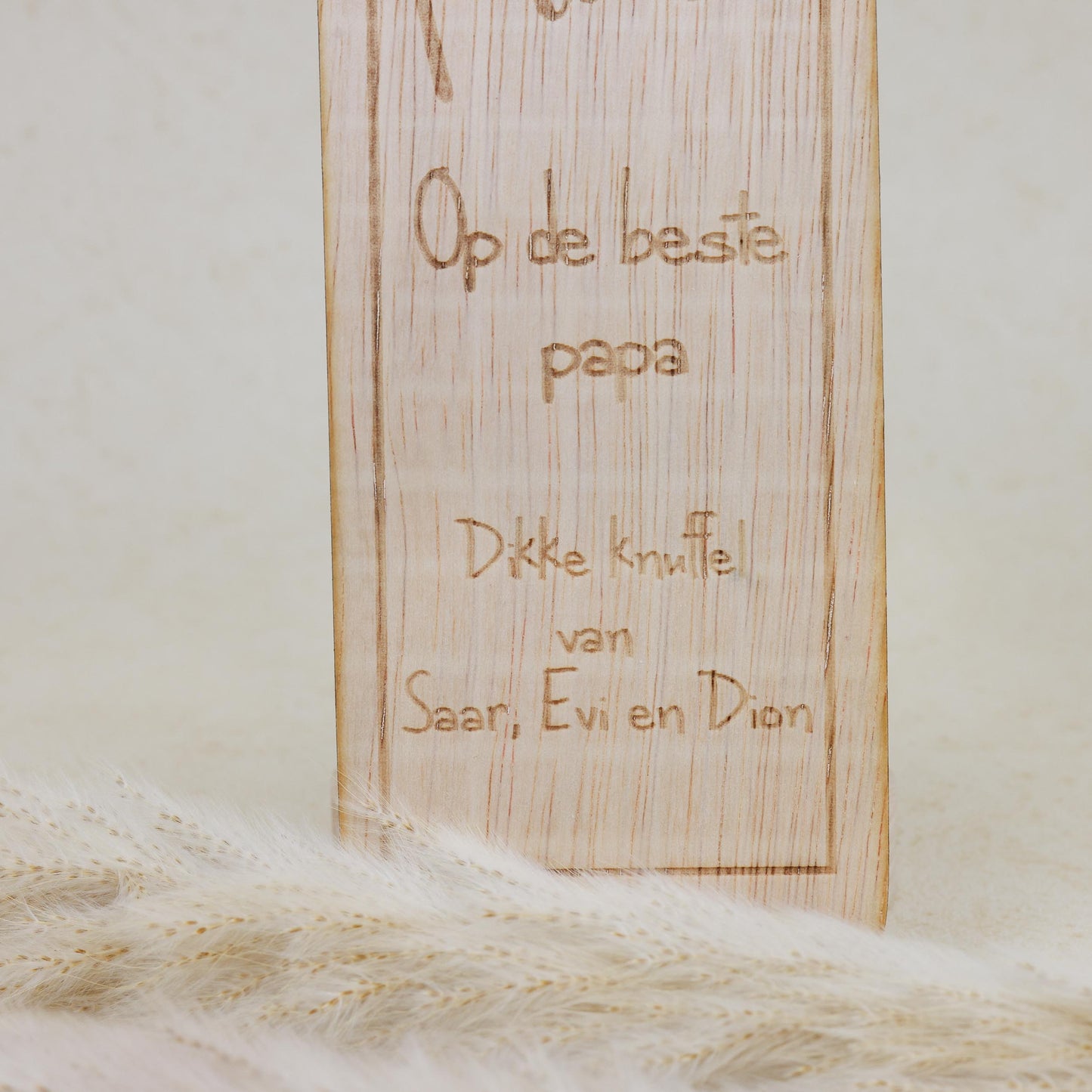 Houten bierflesje