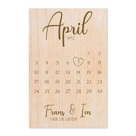 Kalender - Trouwdag