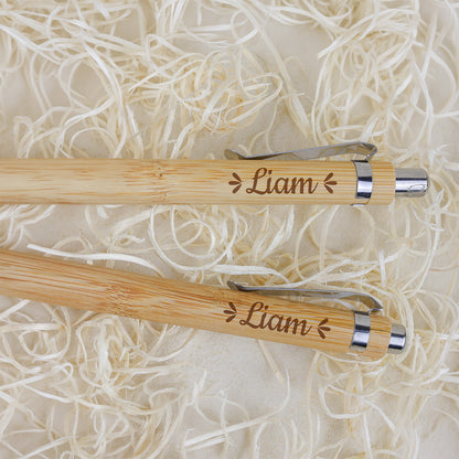 Bamboe Set: Pen + Potlood - Naam