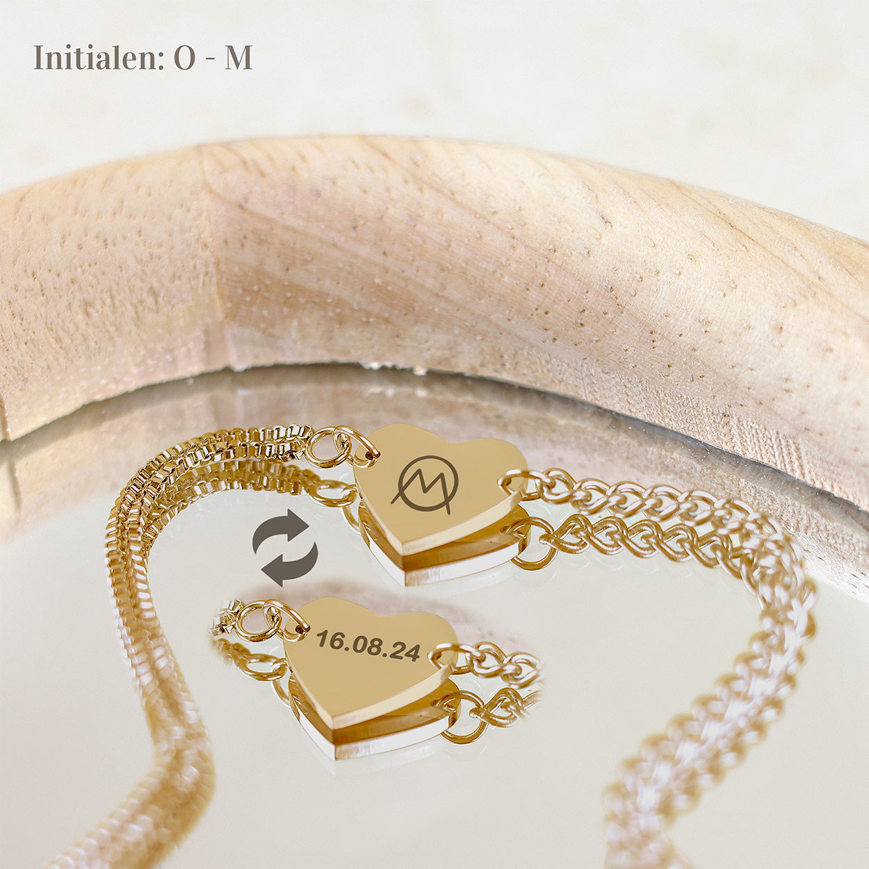 Armband Noëlle - Naamlogo Koppel