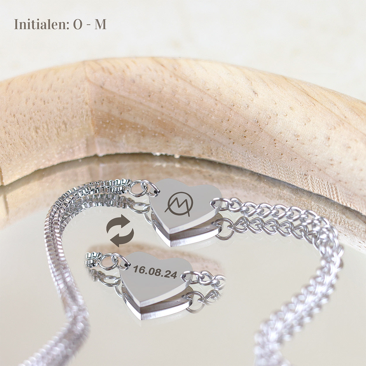Armband Noëlle - Naamlogo Koppel