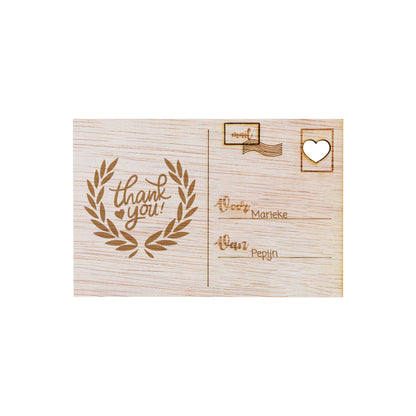 Houten kaart - Thank You!