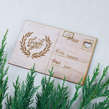 Houten kaart - Thank You!